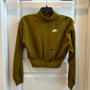 Nike mock neck cropped sweatshirt